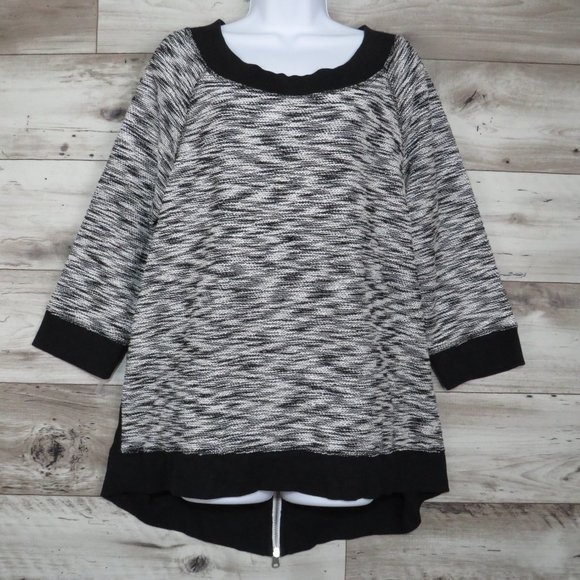 Chico's* Women's 3/4 Sleeve Boat Neck Zipper Back Pullover Tunic~ Size 3 (16/18) - Picture 3 of 9